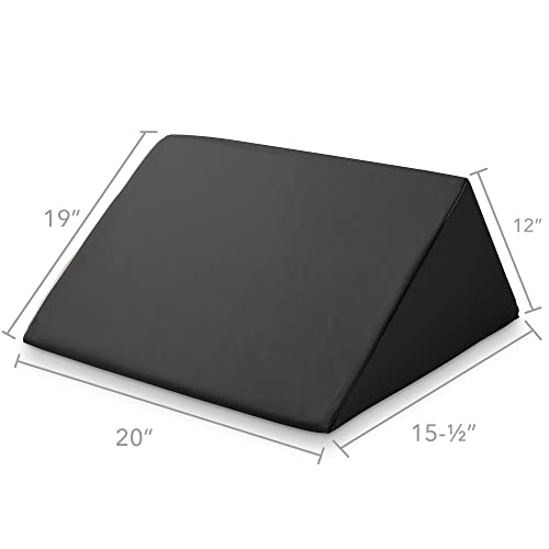 Saloniture Triangle Wedge Massage Table Bolster - Black 1