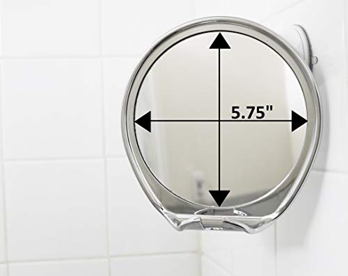 JiBen Fogless Shower Mirror with Suction Cup and Razor Hook