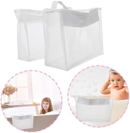 Cabilock Bathtub Toy Organizer with Mesh Bag and Hanging Strap