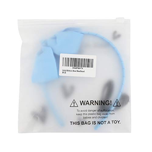 Fashion Baby Blue Grosgrain Bow Headband for Girls