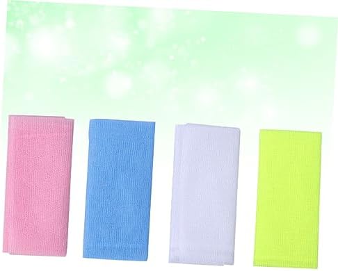 Mikinona 4pcs Exfoliating Back Scrubber Bath Towels for Smooth Skin