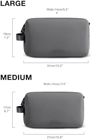 BAGSMART Toiletry Bag for Men - Grey Large