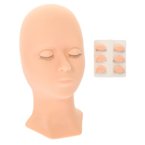 Balacoo Realistic Makeup Practice Silicone Mannequin Head with Removable Eyelids