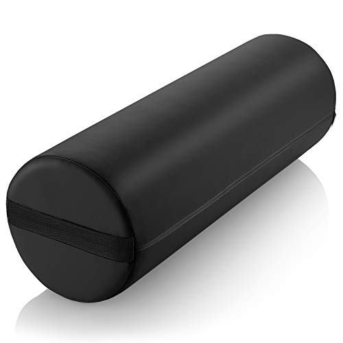 Saloniture Jumbo Round Bolster Pillow - 26 x 9 Inch - Black
