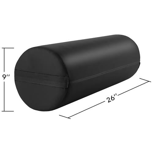 Saloniture Jumbo Round Bolster Pillow - 26 x 9 Inch - Black