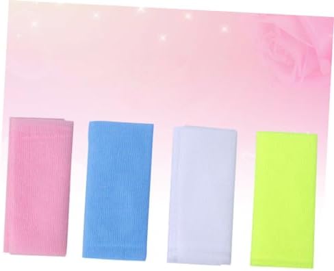 4PCS Nylon Exfoliating Bath Towel for Back Scrubbing