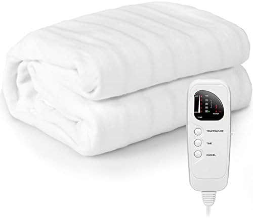 WELLHUT Heated Massage Table Pad with 5 Heat Levels and 8 Timer Settings