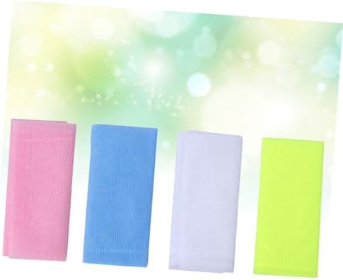 WOONEKY 4pcs Long Nylon Back Scrubber Towel