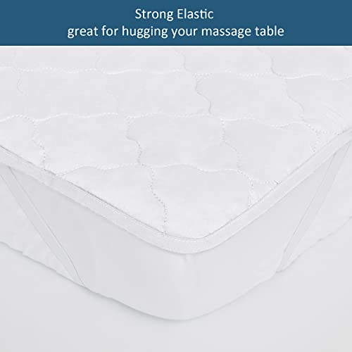 Moonsea 2-Piece Waterproof Massage Table Sheet Set Extra Soft and Durable White