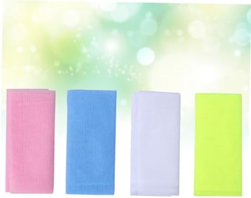 4PCS Nylon Exfoliating Bath Towel for Back Scrubbing