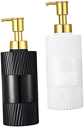 GLEAVI 2Pcs Refillable Shampoo Pump Bottles for Shampoo and Lotion