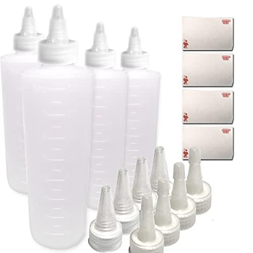 EZPRO USA Applicator Bottle Dispenser with Twist Top Cap Pack of 4