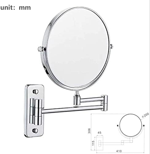 DEIHGE Makeup Mirror Wall Mount 5X Magnification Rosegold 8inch