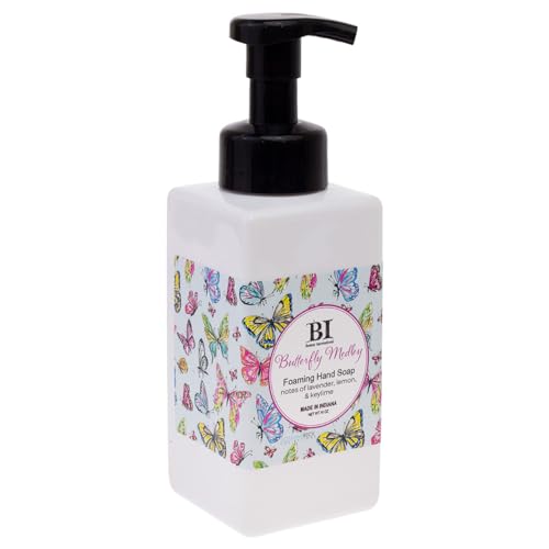 Boston International Foaming Hand Soap with Pump 16 Ounces Butterfly Medley Scent