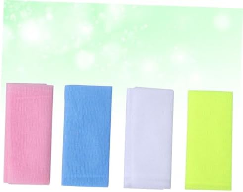 WOONEKY 4pcs Long Nylon Back Scrubber Towel