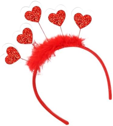 Valentines Day Glitter Heart Headband for Women