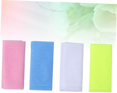 Mikinona 4pcs Exfoliating Back Scrubber Bath Towels for Smooth Skin
