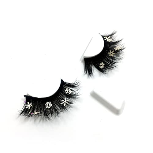 BYVUTE 3D Sequins False Eyelashes 5 Pairs - Halloween Cosplay Glamorous Lashes