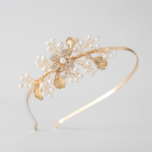 SWEETV Flower Girl Headpiece with Glittering Rhinestones