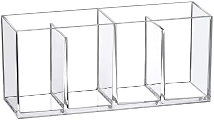Amazing Abby - 4-Compartment Makeup Organizer with Brush Holder