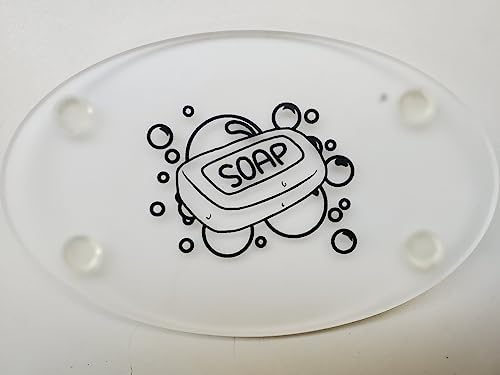Clear-Ad Clear Acrylic Soap Tray - Set of 2