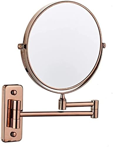 DEIHGE Makeup Mirror Wall Mount 5X Magnification Rosegold 8inch
