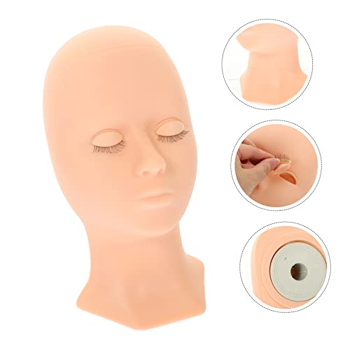 Balacoo Realistic Makeup Practice Silicone Mannequin Head with Removable Eyelids