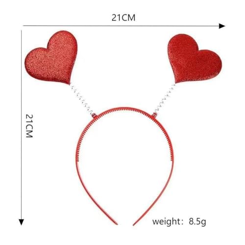 Glitter Heart Valentine Headband for Women Girls