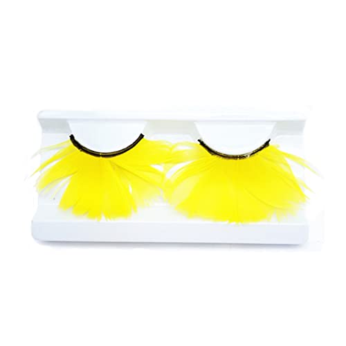 MIPPER Color Feather False Lashes Yellow 1 Pair