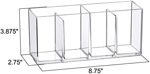 Amazing Abby - 4-Compartment Makeup Organizer with Brush Holder