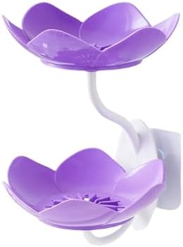 XISAOK Strong Adhesive Wall Soap Dish with Lotuses Design
