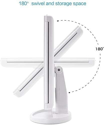 Flymiro Tri-Fold Lighted Vanity Mirror with 3X2X Magnification