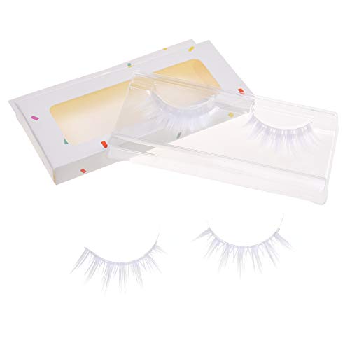 Kare Kind White False Eyelashes - 2 Pairs Lightweight Natural Looking