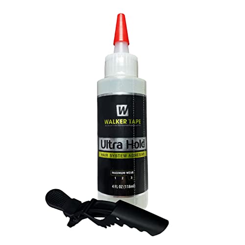 Ultra Hold Hair System Adhesive 4oz with Clips