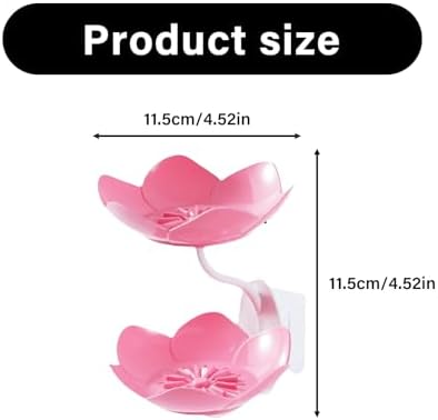 XISAOK Strong Adhesive Wall Soap Dish with Lotuses Design