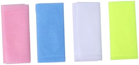 WOONEKY 4pcs Long Nylon Back Scrubber Towel