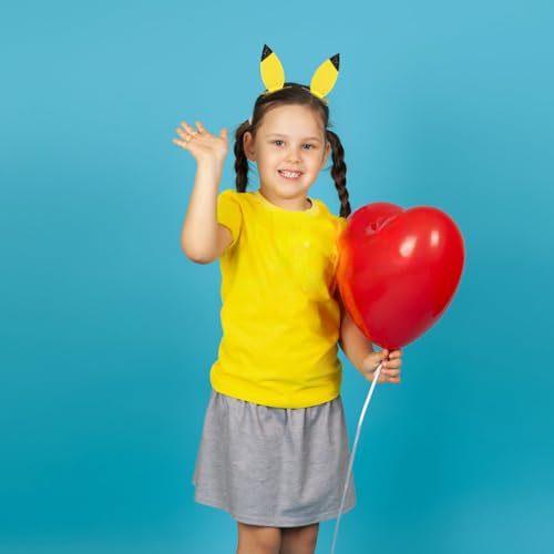 JiaDuo Yellow Glitter Cartoon Ears Hair Clips - 1 Pair