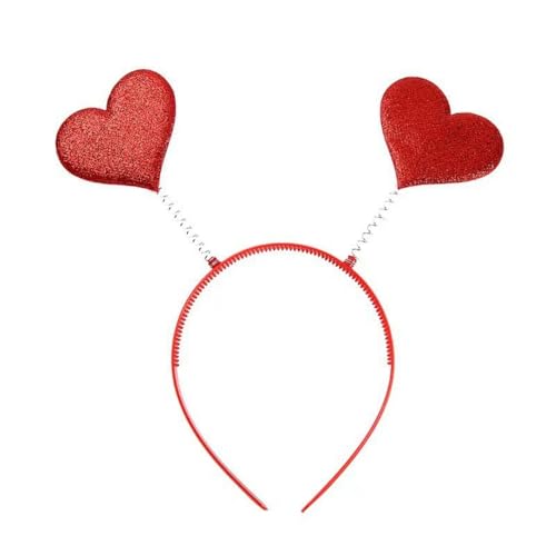 Glitter Heart Valentine Headband for Women Girls