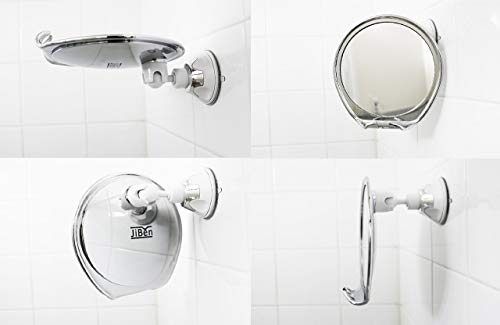 JiBen Fogless Shower Mirror with Suction Cup and Razor Hook