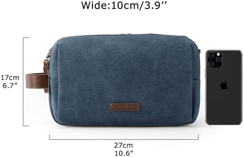BAGSMART Toiletry Bag for Men - Medium Size Navy Blue