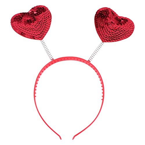 Beaupretty Heart Headband with Red Sequins