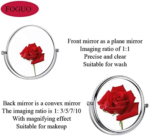 DEIHGE 8 Inch Double Sided Makeup Mirror with 360 Swivel and Magnification