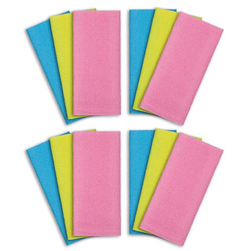 ARCHM 12-Pack Exfoliating Washcloth for Back Scrubbing
