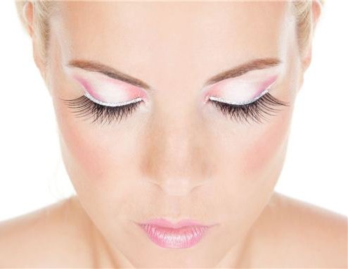 Elegant Lashes D101 Criss-Cross False Eyelashes with Silver Glitter Band