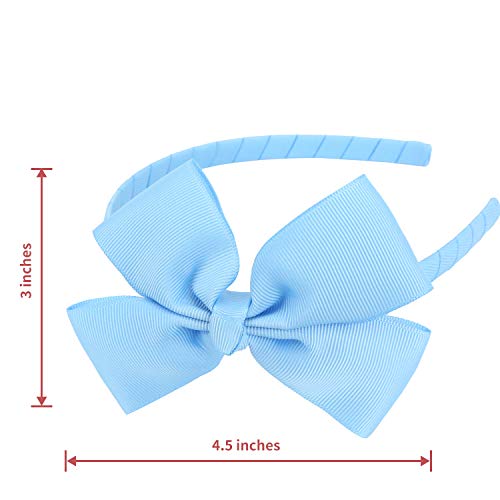 Fashion Baby Blue Grosgrain Bow Headband for Girls