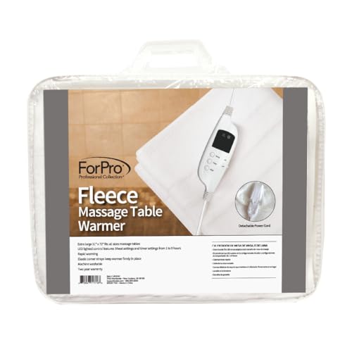 ForPro Professional Fleece Massage Table Warmer with 9 Heat Settings