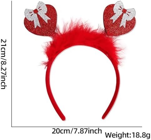 Heart Bow Headband Valentines Day Hair Accessory