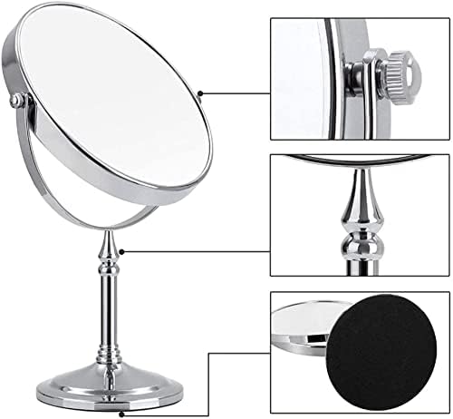 DEIHGE 8 Inch Double Sided Brass Magnifying Mirror