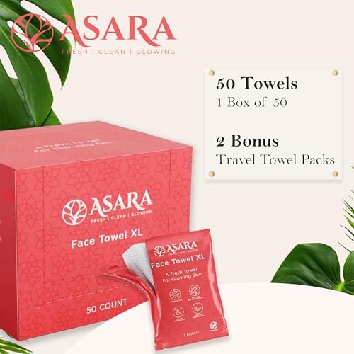 ASARA XL Facial Wipes - Organic Vegan Biodegradable
