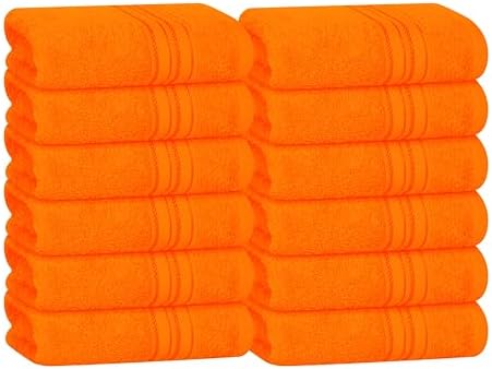 BOUTIQUO Ultra Soft Cotton Washcloths 12-Pack